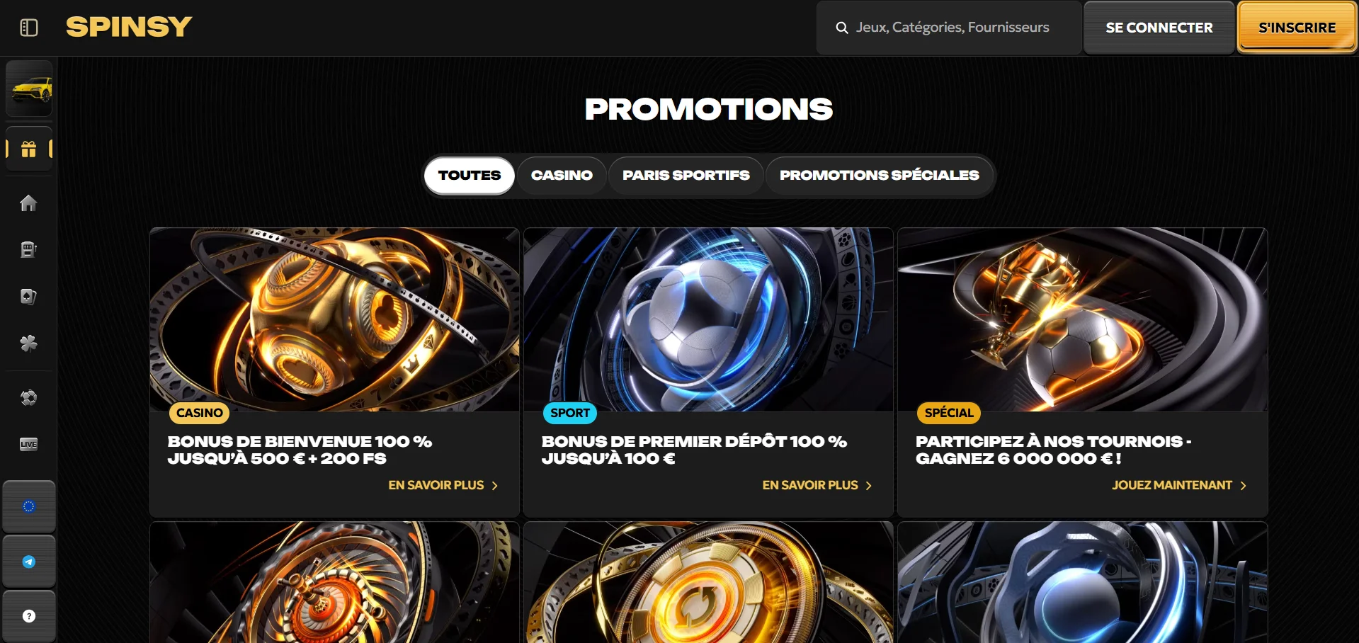Spinsy casino bonus