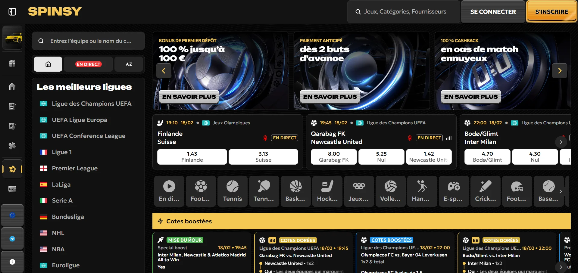 Spinsy casino pari